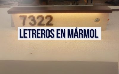 Letreros en mármol